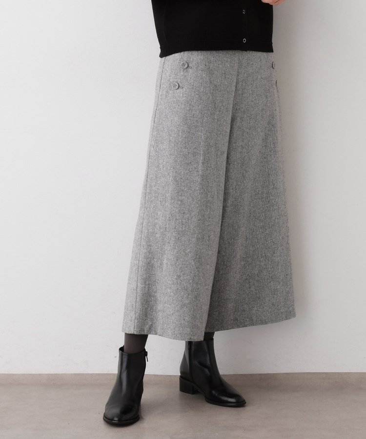 【デッサン/Dessin】の【洗える/後ろゴム】ツイードマリンクロップド丈パンツ インテリア・キッズ・メンズ・レディースファッション・服の通販 founy(ファニー) ファッション Fashion レディースファッション Fashion for Women パンツ Pants & Trousers おすすめ Recommended / Our Picks カットソー Cut and Sewn Top クロップド Cropped, Short Length スマート Smart, Elegant タートル Turtleneck, Turtle Collar フロント Front, Front Design ポケット Pocket, Pocket Detail リラックス Relax, Relaxed Fit エレガント 上品 Elegant 洗える Machine Washable A/W・秋冬 Autumn/Winter グレー|ID: prp329100004765094 ipo3291000000034620267