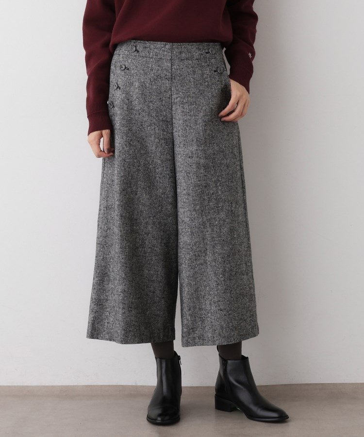 【デッサン/Dessin】の【洗える/後ろゴム】ツイードマリンクロップド丈パンツ インテリア・キッズ・メンズ・レディースファッション・服の通販 founy(ファニー) ファッション Fashion レディースファッション Fashion for Women パンツ Pants & Trousers おすすめ Recommended / Our Picks カットソー Cut and Sewn Top クロップド Cropped, Short Length スマート Smart, Elegant タートル Turtleneck, Turtle Collar フロント Front, Front Design ポケット Pocket, Pocket Detail リラックス Relax, Relaxed Fit エレガント 上品 Elegant 洗える Machine Washable A/W・秋冬 Autumn/Winter ブラック|ID: prp329100004765094 ipo3291000000034620269