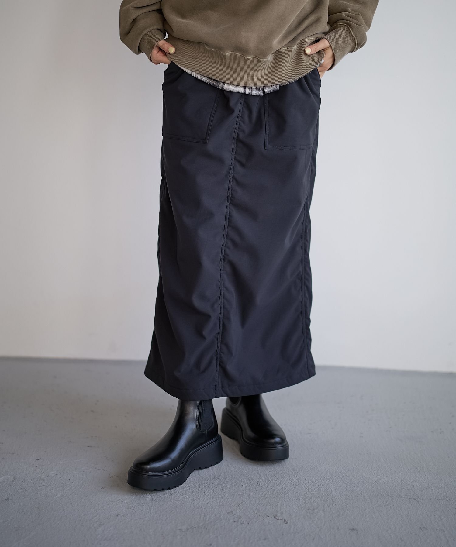 【ベイフロー/BAYFLOW】のストレッチ入り♪冬もあったか 裏起毛ベイカースカート インテリア・キッズ・メンズ・レディースファッション・服の通販 founy(ファニー) ファッション Fashion レディースファッション Fashion for Women スカート Skirts おすすめ Recommended / Our Picks ストレッチ Stretch, Stretchy Fabric スリット Slit, Slit Detail フィット Fit, Slim Fit 冬 Winter / This Winter ブラック19|ID: prp329100004765108 ipo3291000000034577494