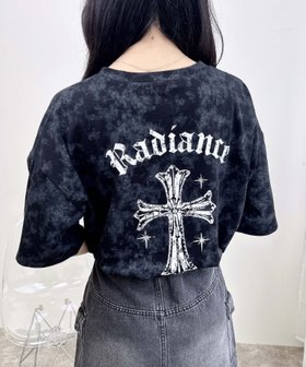 【イング/INGNI】のムラ染めバックラインストーンクロスロゴチュニックTシャツ 人気、トレンドファッション・服の通販 founy(ファニー) ファッション Fashion レディースファッション Fashion for Women トップス・カットソー Cut & Sew Tops シャツ・ブラウス・オフィスカジュアル Elegant Blouses & Button-Ups ロングTシャツ・Tシャツ Longline T-Shirts & Tees チュニック Tunic, Long Top フォルム Silhouette, Form |ID:prp329100004765111