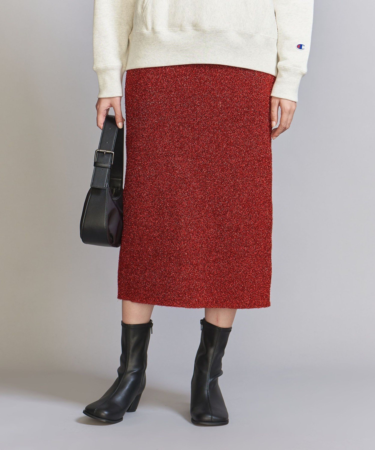 【ユナイテッドアローズ/UNITED ARROWS】のラメニット タイトスカート インテリア・キッズ・メンズ・レディースファッション・服の通販 founy(ファニー) 　ファッション　Fashion　レディースファッション　Fashion for Women　スカート　Skirts　シンプル　Simple, Minimal　スウェット / スエット　Sweatshirt, Sweatwear　スリット　Slit, Slit Detail　セットアップ　Set-Up, Coordinated Outfit　タイトスカート　Pencil Skirt, Tight Skirt　トレンド　Trend, Trending Now　リラックス　Relax, Relaxed Fit　ロング　Long, Long-Length　アウトレット　Outlet / Clearance　おすすめ　Recommended / Our Picks　RED|ID: prp329100004765127 ipo3291000000034608503