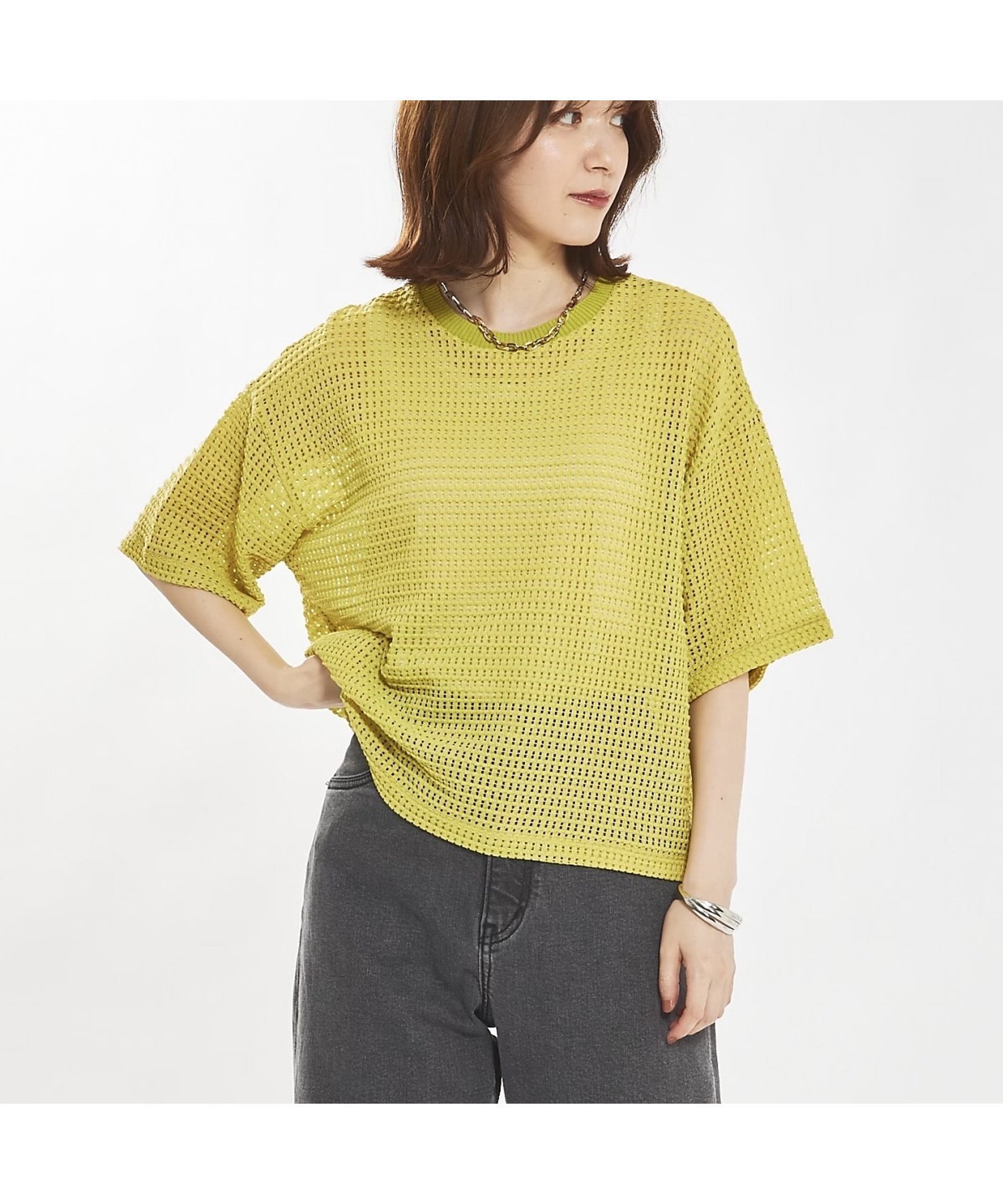 【アバハウスマヴィ/abahouse mavie】のメッシュレースプルオーバー インテリア・キッズ・メンズ・レディースファッション・服の通販 founy(ファニー) 　ファッション　Fashion　レディースファッション　Fashion for Women　トップス・カットソー　Cut & Sew Tops　カジュアルプルオーバー・ニットトップス　Pullovers & Knit Tops / Casual Pullovers　キャミソール　Camisole, Spaghetti Strap Top　ショート　Short, Short Length　ストレッチ　Stretch, Stretchy Fabric　タンク　Tank Top, Sleeveless Top　トレンド　Trend, Trending Now　メッシュ　Mesh, Net Fabric　ライム|ID: prp329100004765135 ipo3291000000034498674