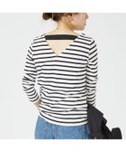 【ルージュヴィフラクレ/Rouge vif la cle】のバックVボーダー ロンT ブラック|ID: prp329100004765151 ipo3291000000034589016