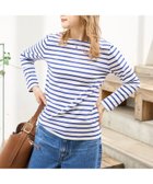 【ルージュヴィフラクレ/Rouge vif la cle】のバックVボーダー ロンT ブルー|ID: prp329100004765151 ipo3291000000034589018