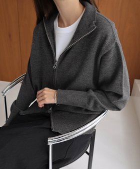 【アンドミー/andme】のダブルジップ ウール ニット ブルゾン evernavy エバーネイビー 人気、トレンドファッション・服の通販 founy(ファニー) ファッション Fashion レディースファッション Fashion for Women アウター Coat / Outerwear Collection ブルゾンジャケット・スポーティアウター Blouson Jackets トップス・カットソー Cut & Sew Tops ニット Knit Tops & Sweaters インナー Innerwear シンプル Simple, Minimal トレンド Trend, Trending Now ブルゾン Blouson, Bomber Jacket 羽織 Haori, Light Jacket |ID:prp329100004765155