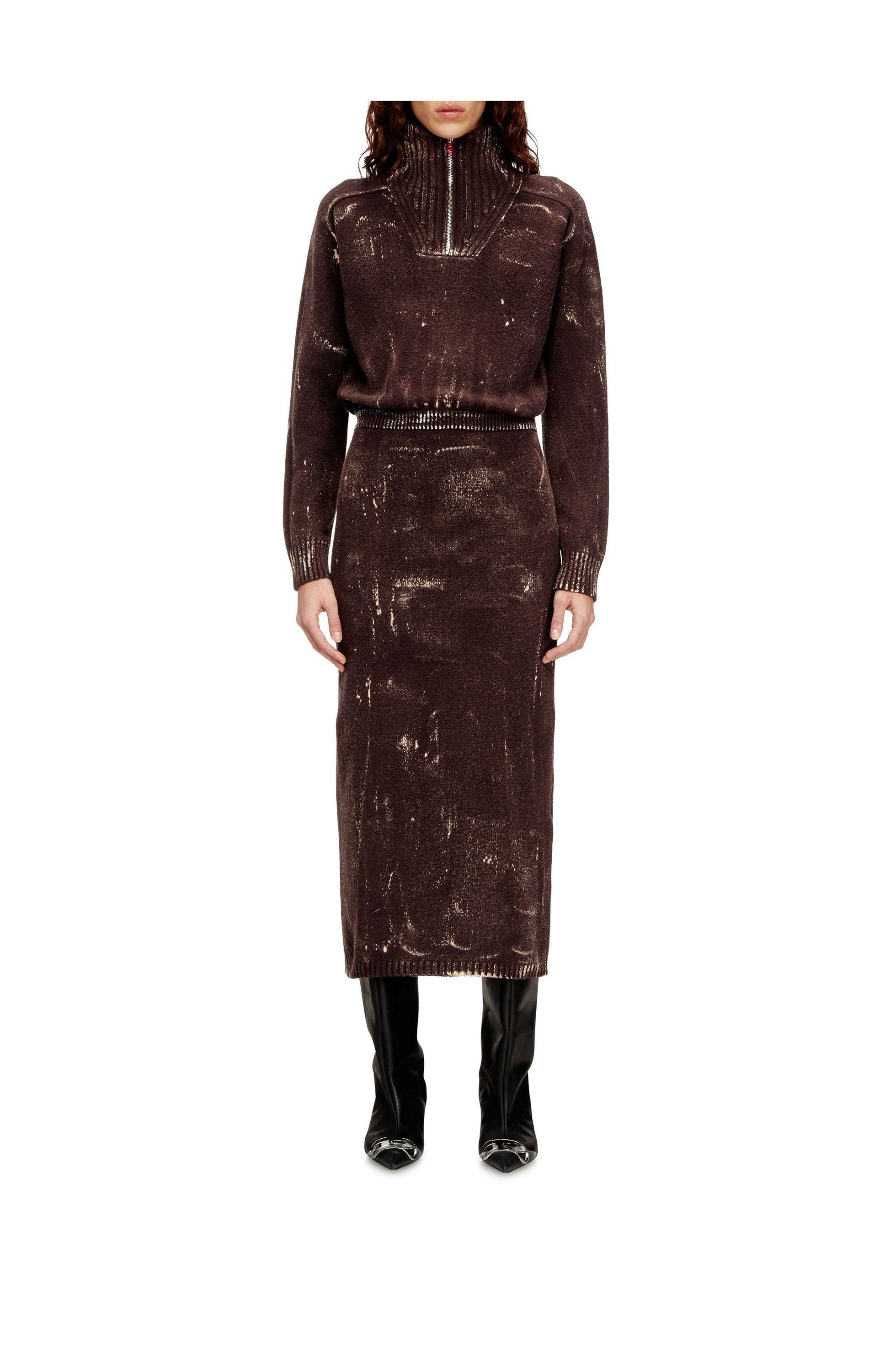 【ディーゼル/DIESEL】のウィメンズ ニットドレス M-MARCELLE 人気、トレンドファッション・服の通販 founy(ファニー) 　ファッション　Fashion　レディースファッション　Fashion for Women　トップス・カットソー　Cut & Sew Tops　ニット　Knit Tops & Sweaters　ワンピース　Dresses　フォーマル・パーティードレス・結婚式用ドレス　Elegant & Casual Dresses　スタイリッシュ　Stylish, Fashionable　セットアップ　Set-Up, Coordinated Outfit　ドレス　Dress, One-Piece　ブラウジング　Blouson Silhouette, Cinched Waist　 other-1|ID: prp329100004765159 ipo3291000000034498803