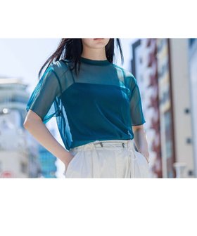 【ノミネ/NOMINE】のチュールTシャツ 人気、トレンドファッション・服の通販 founy(ファニー) ファッション Fashion レディースファッション Fashion for Women トップス・カットソー Cut & Sew Tops シャツ・ブラウス・オフィスカジュアル Elegant Blouses & Button-Ups ロングTシャツ・Tシャツ Longline T-Shirts & Tees インナー Innerwear シアー Sheer, See-Through シンプル Simple, Minimal タンク Tank Top, Sleeveless Top チュール Tulip, Tulip Motif 今季 This Season, Current Season 無地 Plain, Solid Color |ID:prp329100004765161