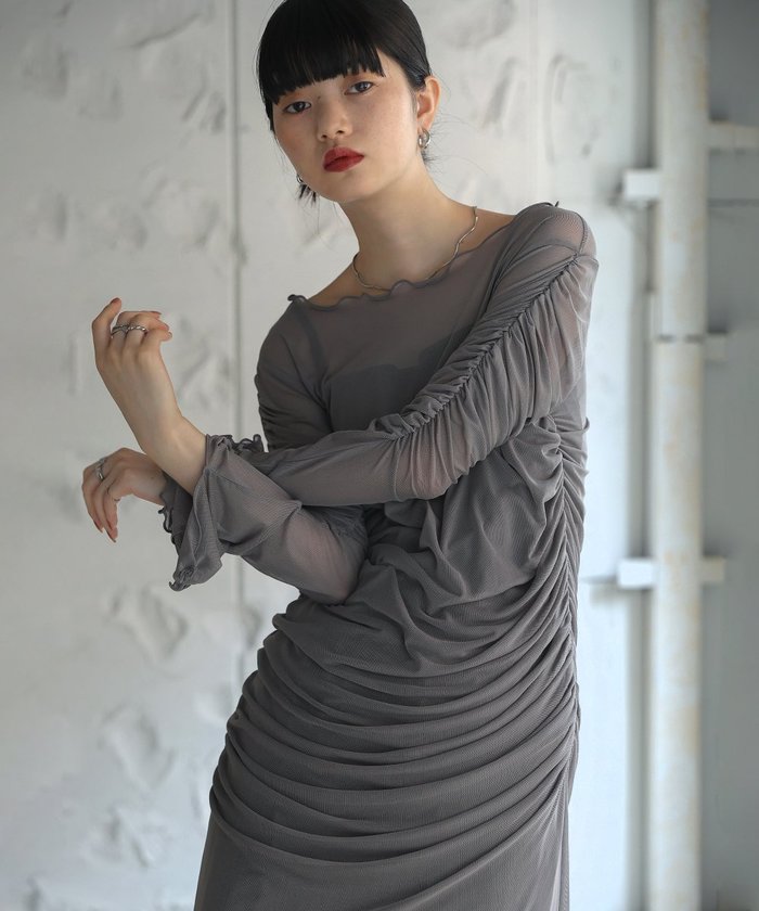 【バブ ブージュルード/Bab Bou Jeloud】の【低身長向けサイズあり】チュールギャザーワンピース インテリア・キッズ・メンズ・レディースファッション・服の通販 founy(ファニー) https://founy.com/ ファッション Fashion レディースファッション Fashion for Women ワンピース Dresses アクセサリー Fashion Accessories エレガント 上品 Elegant キャミソール Camisole, Spaghetti Strap Top ギャザー Gathered, Ruffled シンプル Simple, Minimal ジーンズ Jeans, Denim Pants スマート Smart, Elegant スラックス Slacks, Dress Pants チェック Check, Plaid, Tartan デコルテ Décolleté, Neckline ペチコート Petticoat, Underskirt ロング Long, Long-Length 再入荷 Restock / Back in Stock おすすめ Recommended / Our Picks |ID: prp329100004765180 ipo3291000000034498918