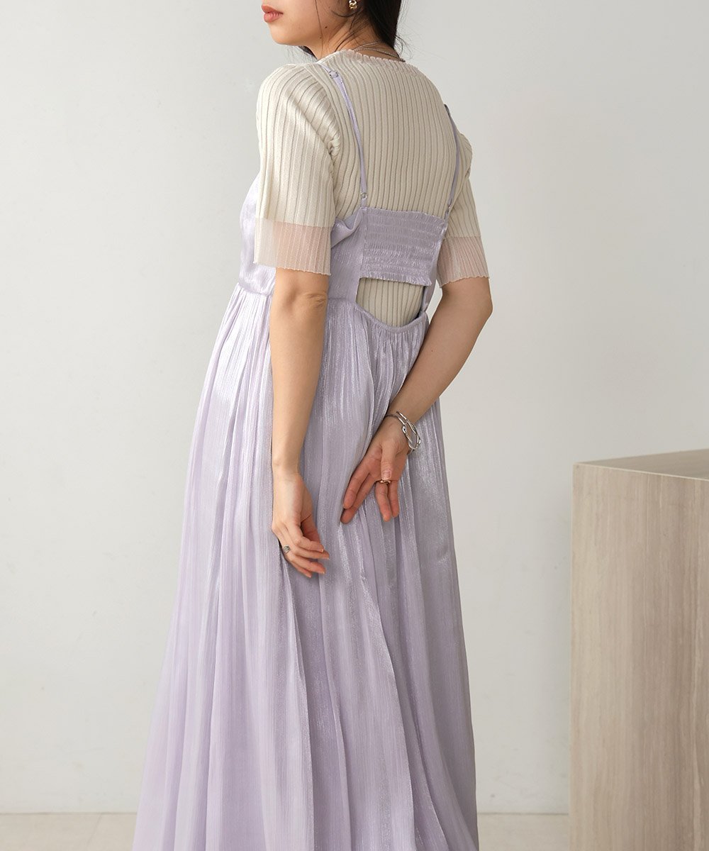 【バブ ブージュルード/Bab Bou Jeloud】の【低身長向けサイズあり】シアーキラキラキャミワンピース インテリア・キッズ・メンズ・レディースファッション・服の通販 founy(ファニー) ファッション Fashion レディースファッション Fashion for Women ワンピース Dresses キャミソールワンピース Camisole Dresses キャミワンピース Cami Dress, Slip Dress シャイニー Shiny, Glossy Finish シャーリング Shirring, Ruched スマート Smart, Elegant スリット Slit, Slit Detail タンク Tank Top, Sleeveless Top チェック Check, Plaid, Tartan フレア Flare, Flared ロング Long, Long-Length 再入荷 Restock / Back in Stock L.GRAY|ID: prp329100004765186 ipo3291000000034498952