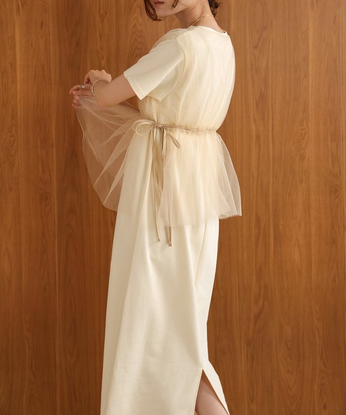 【バブ ブージュルード/Bab Bou Jeloud】の【低身長向けサイズあり】チュールドッキングスウェットワンピース インテリア・キッズ・メンズ・レディースファッション・服の通販 founy(ファニー) https://founy.com/ ファッション Fashion レディースファッション Fashion for Women ワンピース Dresses アクセサリー Fashion Accessories インナー Innerwear エアリー Airy Texture カットソー Cut and Sewn Top サンダル Sandals, Summer Shoes スマート Smart, Elegant スリット Slit, Slit Detail チェック Check, Plaid, Tartan チュール Tulip, Tulip Motif バランス Balance, Style Balance フェミニン Feminine, Girly ペチコート Petticoat, Underskirt 再入荷 Restock / Back in Stock |ID: prp329100004765187 ipo3291000000034498956