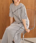 【バブ ブージュルード/Bab Bou Jeloud】の【低身長向けサイズあり】メロウ切替ストライププリーツワンピース IVORY|ID: prp329100004765189 ipo3291000000034498967