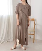 【バブ ブージュルード/Bab Bou Jeloud】の【低身長向けサイズあり】メロウ切替ストライププリーツワンピース MOCHA|ID: prp329100004765189 ipo3291000000034498971