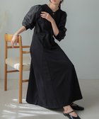 【バブ ブージュルード/Bab Bou Jeloud】の【低身長向けサイズあり】フレアーライン長袖オーガンジーワンピース BLACK|ID: prp329100004765196 ipo3291000000034499004