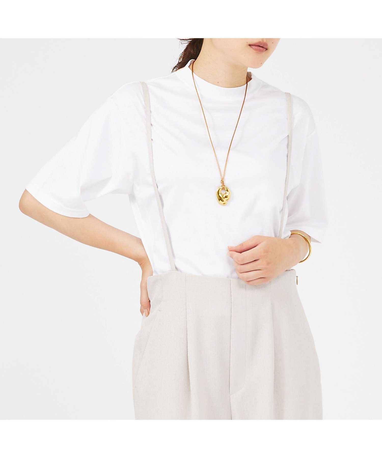 【カリテ/qualite】のクールタックTシャツ インテリア・キッズ・メンズ・レディースファッション・服の通販 founy(ファニー) 　ファッション　Fashion　レディースファッション　Fashion for Women　トップス・カットソー　Cut & Sew Tops　シャツ・ブラウス・オフィスカジュアル　Elegant Blouses & Button-Ups　ロングTシャツ・Tシャツ　Longline T-Shirts & Tees　クール　Cool, Chic　フロント　Front, Front Design　エレガント 上品　Elegant　夏　Summer　ホワイト|ID: prp329100004765205 ipo3291000000034499054