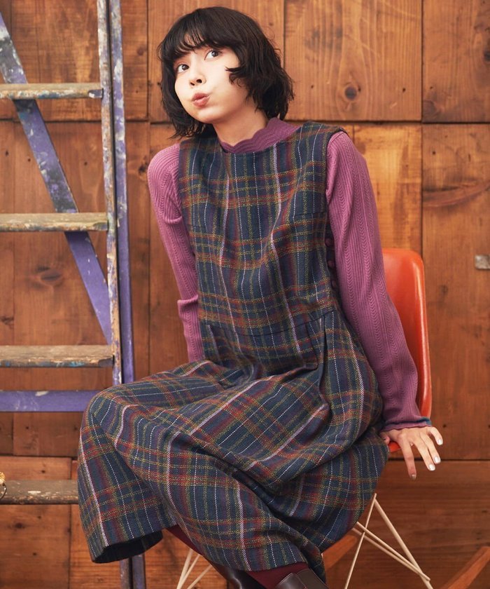 【ホコモモラ/Jocomomola】のArriate チェック柄ジャンパースカートワンピース インテリア・キッズ・メンズ・レディースファッション・服の通販 founy(ファニー) https://founy.com/ ファッション Fashion レディースファッション Fashion for Women スカート Skirts インナー Innerwear 春 Spring 秋 Autumn カットソー Cut and Sewn Top クラシカル Classical, Vintage-Inspired シンプル Simple, Minimal チェック Check, Plaid, Tartan ポケット Pocket, Pocket Detail リブニット Rib Knit, Ribbed Knit 冬 Winter / This Winter A/W・秋冬 Autumn/Winter 夏 Summer |ID: prp329100004765221 ipo3291000000034499140