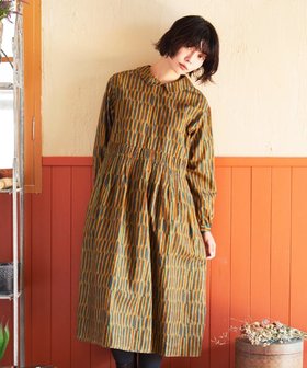 【ホコモモラ/Jocomomola】のCalle del los Libreros ストライプワンピース 人気、トレンドファッション・服の通販 founy(ファニー) ファッション Fashion レディースファッション Fashion for Women ワンピース Dresses 春 Spring 秋 Autumn カラフル Colorful Design カーディガン Cardigan, Knitwear ギャザー Gathered, Ruffled ストライプ Stripe, Striped Pattern ツイル Twist, Twisted Detail フラット Flat, Flat Shoes フレア Flare, Flared プリント Print, Printed Pattern ポケット Pocket, Pocket Detail ロング Long, Long-Length 冬 Winter / This Winter 夏 Summer |ID:prp329100004765223