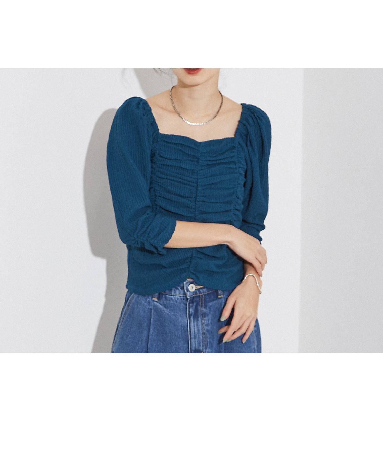 【ノミネ/NOMINE】のシャーリング ボリュームスリーブ2WAYプルオーバー 人気、トレンドファッション・服の通販 founy(ファニー) 　ファッション　Fashion　レディースファッション　Fashion for Women　トップス・カットソー　Cut & Sew Tops　カジュアルプルオーバー・ニットトップス　Pullovers & Knit Tops / Casual Pullovers　ボリューム袖・フリルスリーブブラウス　Voluminous & Ruffle Sleeves / Puffy Sleeve Tops　おすすめ　Recommended / Our Picks　カットソー　Cut and Sewn Top　ギャザー　Gathered, Ruffled　シャーリング　Shirring, Ruched　スリーブ　Sleeve, Long Sleeve / Short Sleeve　フィット　Fit, Slim Fit　フェミニン　Feminine, Girly　ミックス　Mix, Mixed Style　再入荷　Restock / Back in Stock　 other-1|ID: prp329100004765224 ipo3291000000034499152