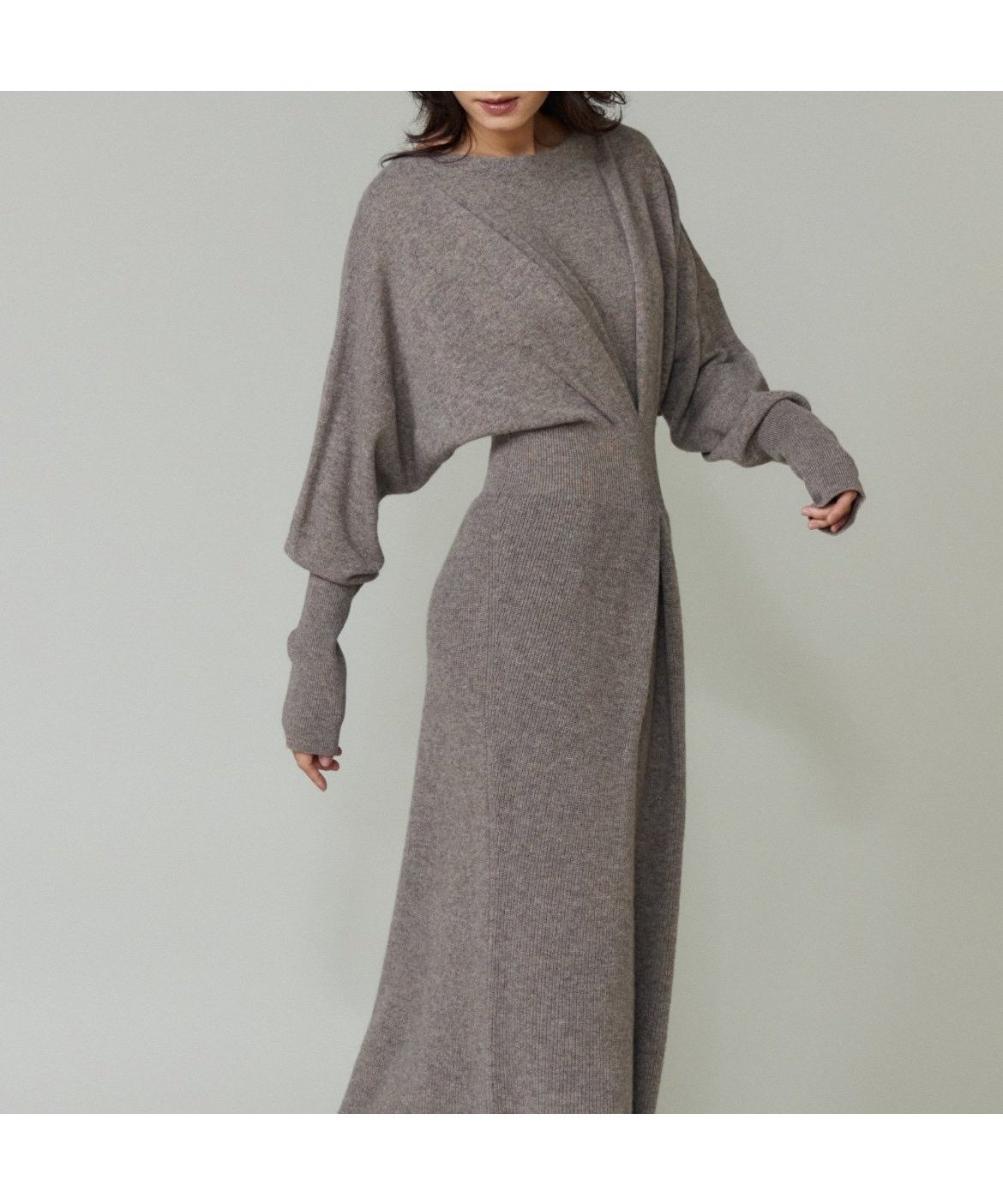 【イネド/INED】のタックデザインニットワンピース 人気、トレンドファッション・服の通販 founy(ファニー) 　ファッション　Fashion　レディースファッション　Fashion for Women　ワンピース　Dresses　ニットワンピース　Knit Dresses　畦　Ribbed Knit　ショルダー　Shoulder, Shoulder Strap　スマート　Smart, Elegant　ドレープ　Drape, Draping Fabric　ドロップ　Drop Shoulder, Dropped Style　フォルム　Silhouette, Form　ブラウジング　Blouson Silhouette, Cinched Waist　 other-1|ID: prp329100004765225 ipo3291000000034499157