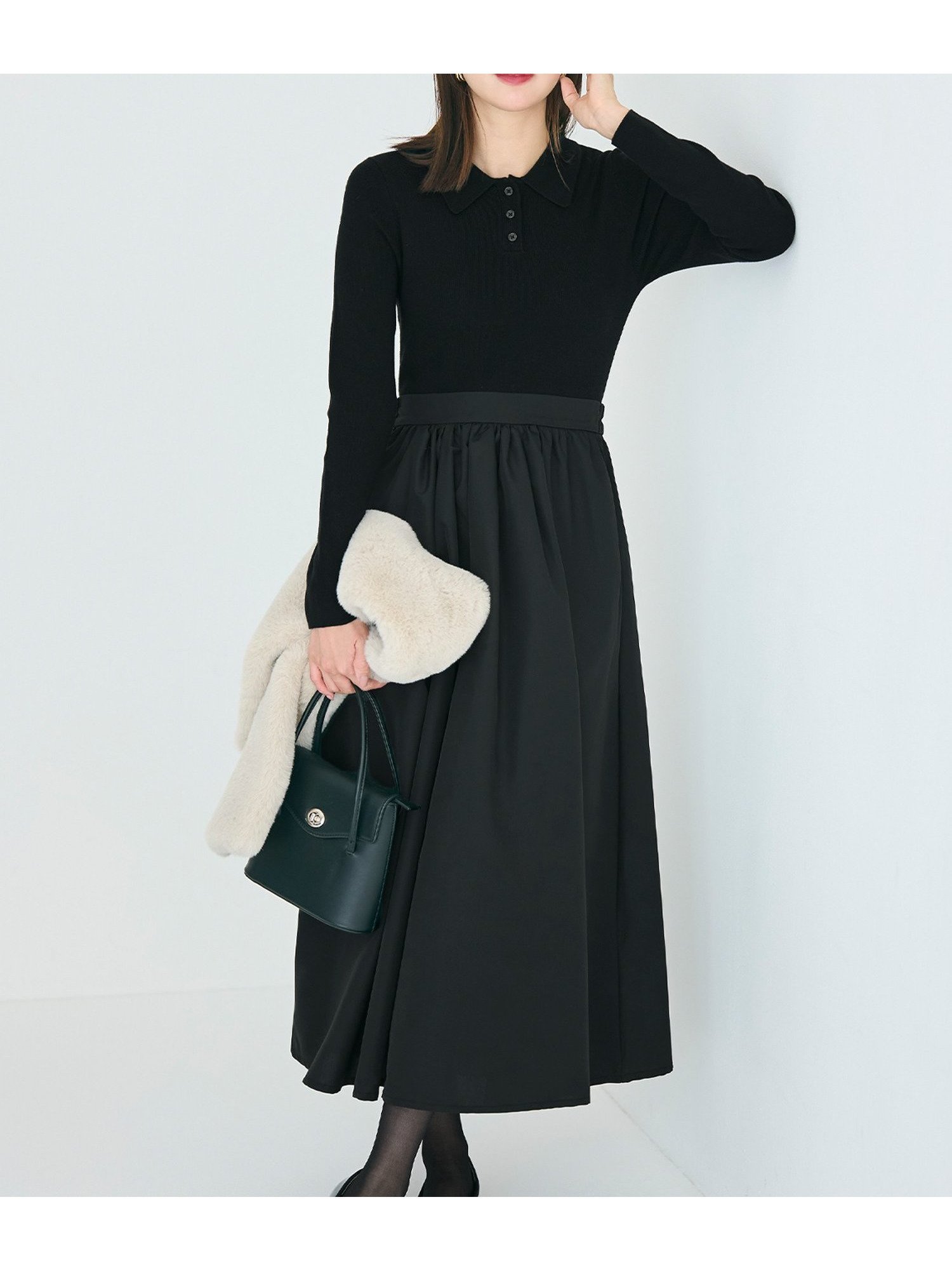 【コカ/COCA】のポロニットドッキングワンピース 人気、トレンドファッション・服の通販 founy(ファニー) ファッション Fashion レディースファッション Fashion for Women ワンピース Dresses ジャケット Jacket, Outerwear スニーカー Sneakers, Trainers ドッキング Docking, Mixed Material フィット Fit, Slim Fit フレア Flare, Flared ポケット Pocket, Pocket Detail A/W・秋冬 Autumn/Winter エレガント 上品 Elegant 2025年 2025 2025-2026秋冬・A/W Autumn/Winter 2025–26 AW25–26 other-1|ID: prp329100004765277 ipo3291000000034791831