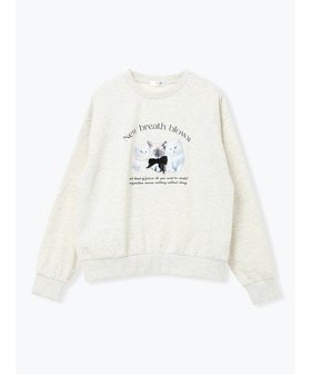 【ルディックパーク/LUDIC PARK】のネコ×パールリボン裏起毛スウェットトップス 人気、トレンドファッション・服の通販 founy(ファニー) ファッション Fashion レディースファッション Fashion for Women トップス・カットソー Cut & Sew Tops レディースパーカー・カジュアルフーディー Casual Hoodies & Sweatshirts スウェット・クルーネックトップス Sweatshirts & Crewnecks / Relaxed Fit Sweat Tops ガーリー Girly, Feminine Style デニム Denim, Jeans Material ネコ Cat, Feline Motif パール Pearl, Pearl Accent フロント Front, Front Design プリント Print, Printed Pattern リボン Ribbon, Bow エレガント 上品 Elegant A/W・秋冬 Autumn/Winter |ID:prp329100004765281