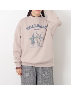 【サマンサモスモス/Samansa Mos2】の裏毛プリントスウェット 人気、トレンドファッション・服の通販 founy(ファニー) ファッション Fashion レディースファッション Fashion for Women トップス・カットソー Cut & Sew Tops レディースパーカー・カジュアルフーディー Casual Hoodies & Sweatshirts スウェット・クルーネックトップス Sweatshirts & Crewnecks / Relaxed Fit Sweat Tops シンプル Simple, Minimal スウェット / スエット Sweatshirt, Sweatwear デニム Denim, Jeans Material プリント Print, Printed Pattern リラックス Relax, Relaxed Fit ワイド Wide, Wide Fit |ID:prp329100004765287