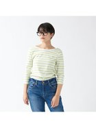 【ルージュヴィフラクレ/Rouge vif la cle】のバックVネック天竺ボーダープルオーバー ライム|ID: prp329100004765309 ipo3291000000034588713