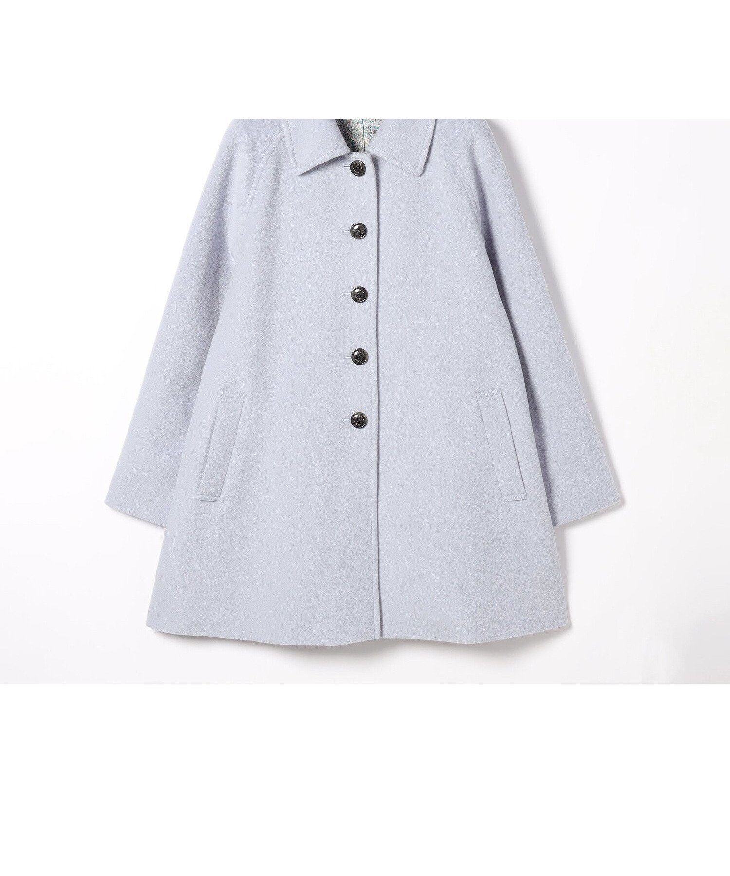 【スキャパ/SCAPA】のアンゴラビーバーステンカラーコート インテリア・キッズ・メンズ・レディースファッション・服の通販 founy(ファニー) 　ファッション　Fashion　レディースファッション　Fashion for Women　アウター　Coat / Outerwear Collection　コート・ロングコート・ピーコート　Long Coats, Peacoats & More　アンゴラ　Angora Knitwear　エレガント 上品　Elegant　フェミニン　Feminine, Girly　ライトブルー|ID: prp329100004765320 ipo3291000000034499724