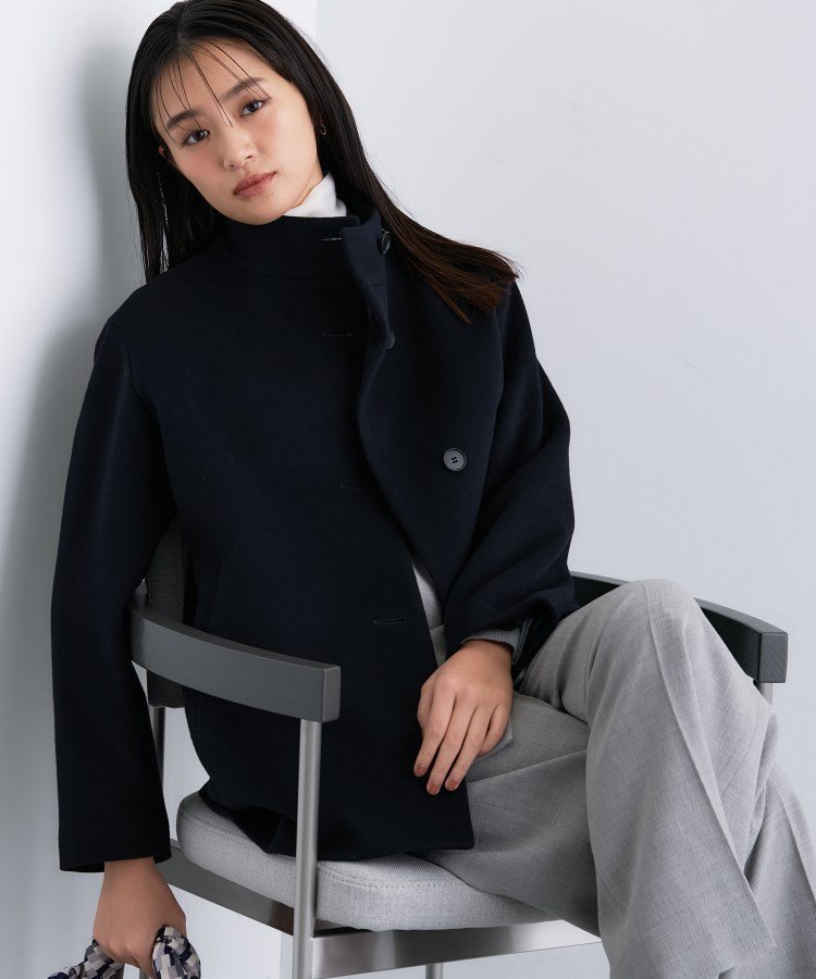 【インディヴィ/INDIVI】の【日本製/ミドル丈】スタンドカラーミドルコート インテリア・キッズ・メンズ・レディースファッション・服の通販 founy(ファニー) ファッション Fashion レディースファッション Fashion for Women アウター Coat / Outerwear Collection コート・ロングコート・ピーコート Long Coats, Peacoats & More スタンド Stand Collar, Upright Stand スマート Smart, Elegant ダメージ Distressed, Destroyed 人気 Popular, Best Seller ミドル Middle Length, Mid Height 日本製 Made In Japan ネイビー|ID: prp329100004765352 ipo3291000000034569632