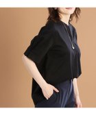 【リフレクト/Reflect】の【すっきり見え!長め丈/マシンウォッシュ可】スキッパーネックジャージトップス 人気、トレンドファッション・服の通販 founy(ファニー) ファッション Fashion レディースファッション Fashion for Women トップス・カットソー Cut & Sew Tops シルケット Silket, Silky Cotton スキッパー Skipper, Open Collar スマート Smart, Elegant スーピマ Supima, Premium Cotton フレア Flare, Flared ベーシック Basic, Essential thumbnail ブラック|ID: prp329100004765360 ipo3291000000034500166