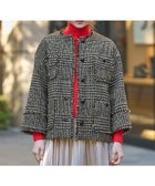 【ドレステリア/DRESSTERIOR】のグレンチェックツイードショートコート キャメルブラウン|ID: prp329100004765374 ipo3291000000034500278