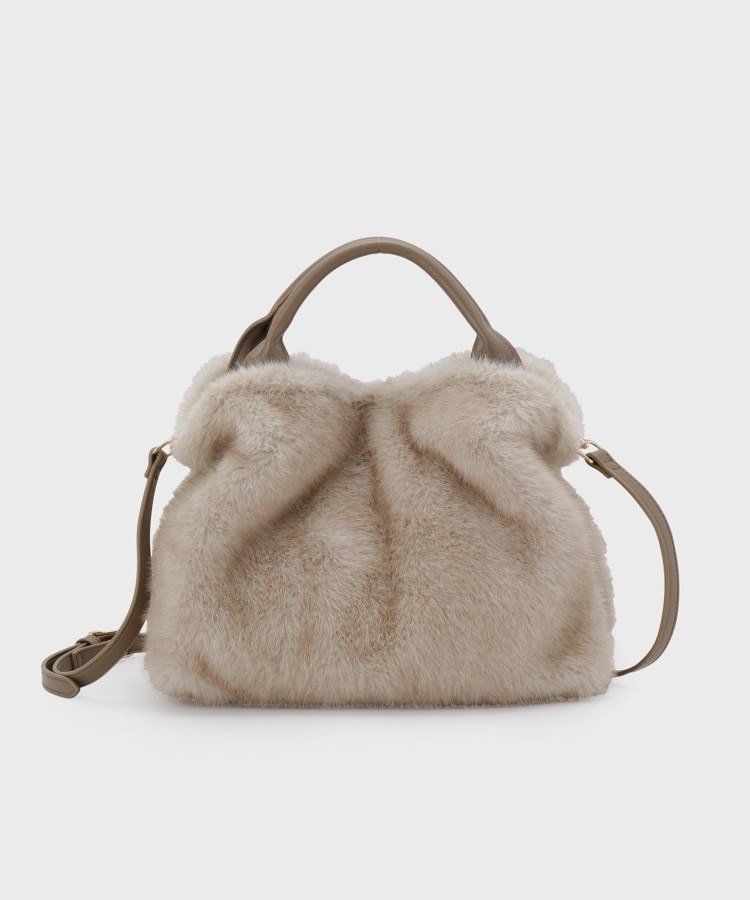 【アンタイトル/UNTITLED】のミニフェイクファーショルダー インテリア・キッズ・メンズ・レディースファッション・服の通販 founy(ファニー) 　ファッション　Fashion　レディースファッション　Fashion for Women　ギフト プレゼント　Gift / Present　ストレート　Straight, Straight Cut　スマート　Smart, Elegant　フェイクファー　Faux Fur, Imitation Fur　ポケット　Pocket, Pocket Detail　メタル　Metal, Metal Parts　ワンポイント　One Point, Statement Accent　冬　Winter / This Winter　ベージュ|ID: prp329100004765383 ipo3291000000034579159