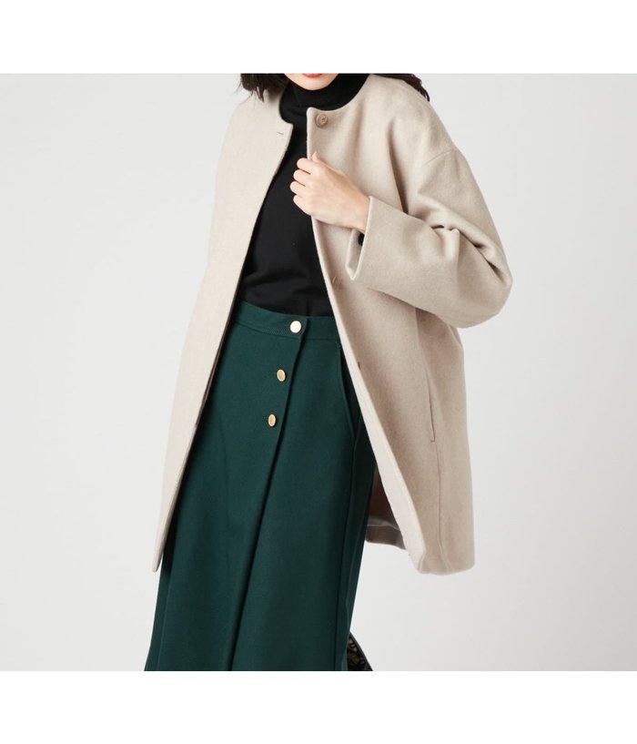 【ニューヨーカー/NEWYORKER】のウールビーバー ノーカラーコート インテリア・キッズ・メンズ・レディースファッション・服の通販 founy(ファニー) https://founy.com/ ファッション Fashion レディースファッション Fashion for Women アウター Coat / Outerwear Collection コート・ロングコート・ピーコート Long Coats, Peacoats & More インナー Innerwear コンパクト Compact, Small Size シンプル Simple, Minimal ドロップ Drop Shoulder, Dropped Style フロント Front, Front Design ベーシック Basic, Essential ボトム Bottoms, Lower Wear マフラー Scarf, Muffler 冬 Winter / This Winter A/W・秋冬 Autumn/Winter |ID: prp329100004765386 ipo3291000000034500431