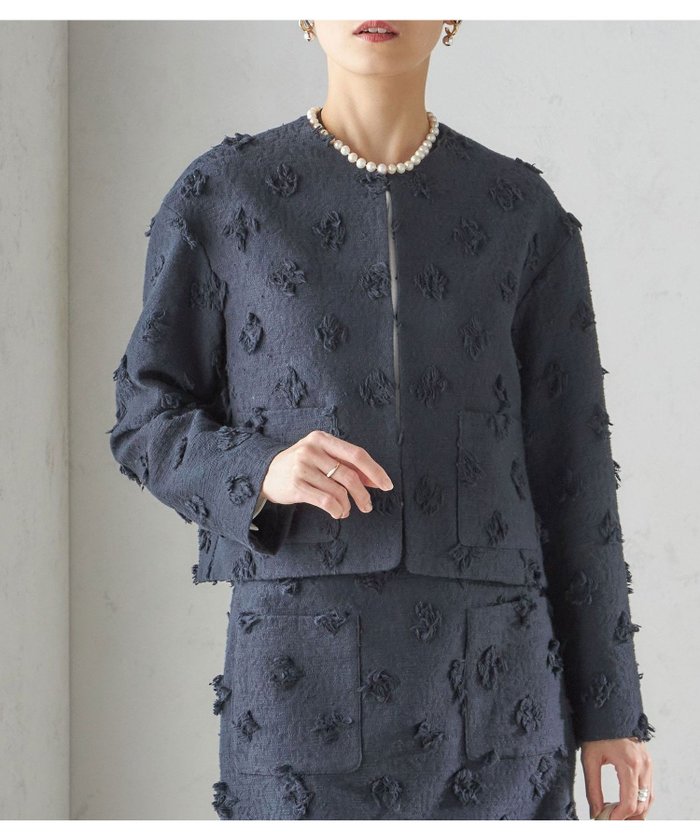 【シップス フォー ウィメン/SHIPS】のIFANSI ノーカラー ジャケット(セレモニー対応可) インテリア・キッズ・メンズ・レディースファッション・服の通販 founy(ファニー) https://founy.com/ ファッション Fashion レディースファッション Fashion for Women アウター Coat / Outerwear Collection レディースジャケット・軽アウター Jackets ノーカラージャケット / シンプル上品コーデ Collarless Jackets アクセサリー Fashion Accessories クラシック Classic, Timeless Style シンプル Simple, Minimal ジャカード／ジャガード Jacquard, Woven Pattern ジャケット Jacket, Outerwear パーティ Party, Party Style フェイス Face, Facial Design フェミニン Feminine, Girly ポケット Pocket, Pocket Detail モダン Modern, Contemporary おすすめ Recommended / Our Picks セレモニー Ceremony 入学式 Entrance Ceremony 卒業式 Graduation Ceremony 結婚式 Wedding 2025年 2025 2025春夏・S/S Spring/Summer 2025 SS25 |ID: prp329100004765416 ipo3291000000034500727