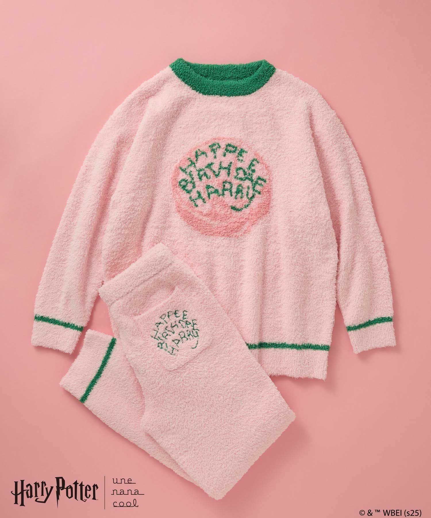 【ウンナナクール/une nana cool】の【ハリー・ポッターコラボ】 プルオーバー ロングパンツセット インテリア・キッズ・メンズ・レディースファッション・服の通販 founy(ファニー) 　ファッション　Fashion　レディースファッション　Fashion for Women　パンツ　Pants & Trousers　秋　Autumn　ジャカード／ジャガード　Jacquard, Woven Pattern　猫　Cat, Kitty　フロント　Front, Front Design　ボトム　Bottoms, Lower Wear　ポケット　Pocket, Pocket Detail　ロング　Long, Long-Length　ピンク|ID: prp329100004765452 ipo3291000000034611304