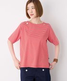 【プチ オンフルール/Petit Honfleur】の【冷感】ボタンボーダープルオーバー 人気、トレンドファッション・服の通販 founy(ファニー) ファッション Fashion レディースファッション Fashion for Women トップス・カットソー Cut & Sew Tops カジュアルプルオーバー・ニットトップス Pullovers & Knit Tops / Casual Pullovers おすすめ Recommended / Our Picks ショルダー Shoulder, Shoulder Strap シンプル Simple, Minimal スリット Slit, Slit Detail 無地 Plain, Solid Color thumbnail レッド|ID: prp329100004765474 ipo3291000000034501178