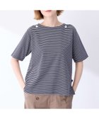 【プチ オンフルール/Petit Honfleur】の【冷感】ボタンボーダープルオーバー 人気、トレンドファッション・服の通販 founy(ファニー) ファッション Fashion レディースファッション Fashion for Women トップス・カットソー Cut & Sew Tops カジュアルプルオーバー・ニットトップス Pullovers & Knit Tops / Casual Pullovers おすすめ Recommended / Our Picks ショルダー Shoulder, Shoulder Strap シンプル Simple, Minimal スリット Slit, Slit Detail 無地 Plain, Solid Color thumbnail ネイビー|ID: prp329100004765474 ipo3291000000034501181