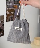 【チェルカ/CERCA】のPochi Pouch/コーデュロイ 巾着 ミニ ポーチ グレー|ID: prp329100004765592 ipo3291000000034722770