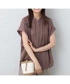 【エムケイ ミッシェルクラン/MK MICHEL KLEIN】のバンドカラーサテンブラウス/接触冷感/洗える 人気、トレンドファッション・服の通販 founy(ファニー) ファッション Fashion レディースファッション Fashion for Women トップス・カットソー Cut & Sew Tops シャツ・ブラウス・オフィスカジュアル Elegant Blouses & Button-Ups 春 Spring 洗える Machine Washable 秋 Autumn ギャザー Gathered, Ruffled サテン Satin, Glossy Fabric セットアップ Set-Up, Coordinated Outfit ボトム Bottoms, Lower Wear メタル Metal, Metal Parts 冬 Winter / This Winter 夏 Summer thumbnail モカ|ID: prp329100004765616 ipo3291000000034502460