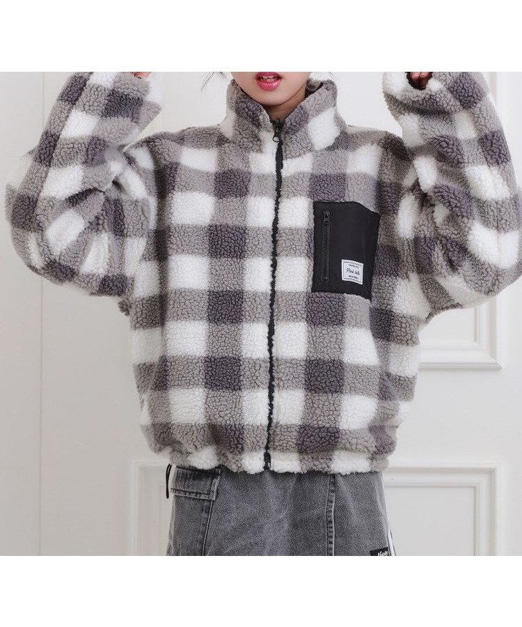 【ピンク ラテ/PINK-latte / KIDS】のボアリバーシブルブルゾン インテリア・キッズ・メンズ・レディースファッション・服の通販 founy(ファニー) ファッション Fashion キッズファッション Fashion for Kids おすすめ Recommended / Our Picks ガーリー Girly, Feminine Style スマート Smart, Elegant チェック Check, Plaid, Tartan ドローコード Drawcord, Drawstring Cord ハイネック High Neck, Mock Neck ポケット Pocket, Pocket Detail モノトーン Monotone, Black and White リバーシブル Reversible, Two-Sided 再入荷 Restock / Back in Stock ブラック|ID: prp329100004765652 ipo3291000000035127908