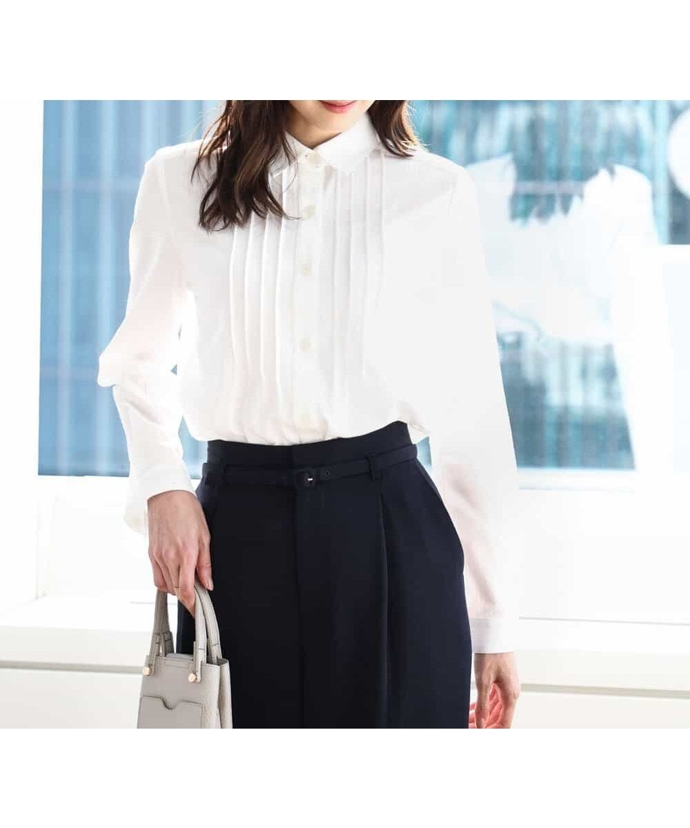 【エムケイ ミッシェルクラン/MK MICHEL KLEIN】のストレッチジャージシャツ/洗える 人気、トレンドファッション・服の通販 founy(ファニー) 　ファッション　Fashion　レディースファッション　Fashion for Women　トップス・カットソー　Cut & Sew Tops　シャツ・ブラウス・オフィスカジュアル　Elegant Blouses & Button-Ups　コンパクト　Compact, Small Size　ストライプ　Stripe, Striped Pattern　パターン　Pattern, Design Print　ベーシック　Basic, Essential　人気　Popular, Best Seller　ビジネス 仕事 通勤　Business / Work / Commuting　定番　Standard, Basic Item　洗える　Machine Washable　 other-1|ID: prp329100004765710 ipo3291000000034503300