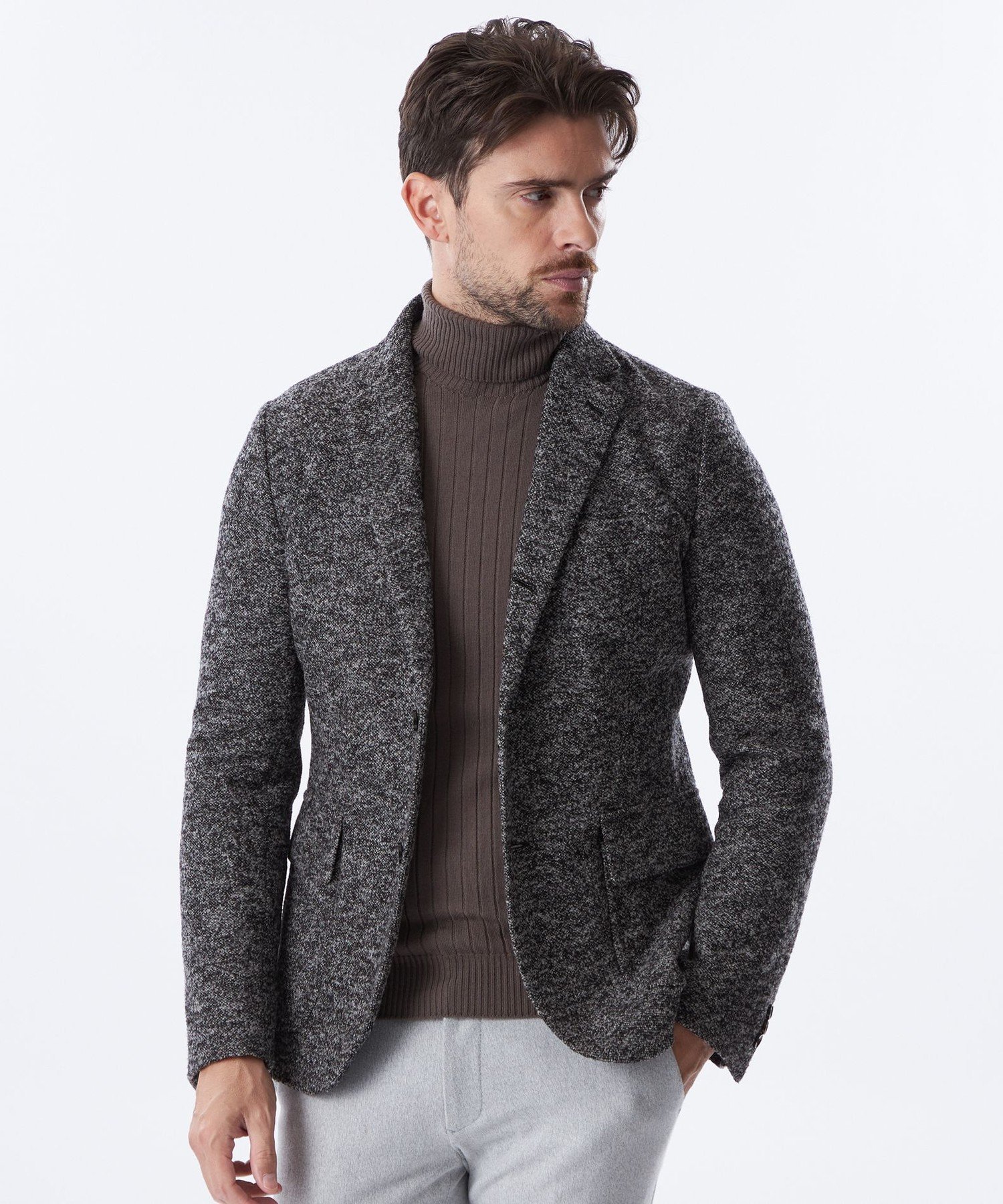 【エポカ/EPOCA / MEN】の起毛ジャケット インテリア・キッズ・メンズ・レディースファッション・服の通販 founy(ファニー) ファッション Fashion メンズファッション Fashion for Men おすすめ Recommended / Our Picks インナー Innerwear ジャケット Jacket, Outerwear デニム Denim, Jeans Material プリント Print, Printed Pattern ラッセル Raschel, Raschel Lace ループ Loop, Loop Knit エレガント 上品 Elegant 冬 Winter / This Winter A/W・秋冬 Autumn/Winter チャコールグレー|ID: prp329100004765742 ipo3291000000034503562