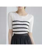 【ノエラ/Noela】のボーダーケーブルニット 人気、トレンドファッション・服の通販 founy(ファニー) ファッション Fashion レディースファッション Fashion for Women トップス・カットソー Cut & Sew Tops ニット Knit Tops & Sweaters アクリル Acrylic Material クラシカル Classical, Vintage-Inspired クラシック Classic, Timeless Style コンパクト Compact, Small Size サマー Summer, Summer Style ジャケット Jacket, Outerwear デニム Denim, Jeans Material トレンド Trend, Trending Now フェミニン Feminine, Girly ベスト Vest, Waistcoat ボーダー Border, Stripe ポケット Pocket, Pocket Detail メッシュ Mesh, Net Fabric エレガント 上品 Elegant thumbnail ブラック|ID: prp329100004765766 ipo3291000000034503758