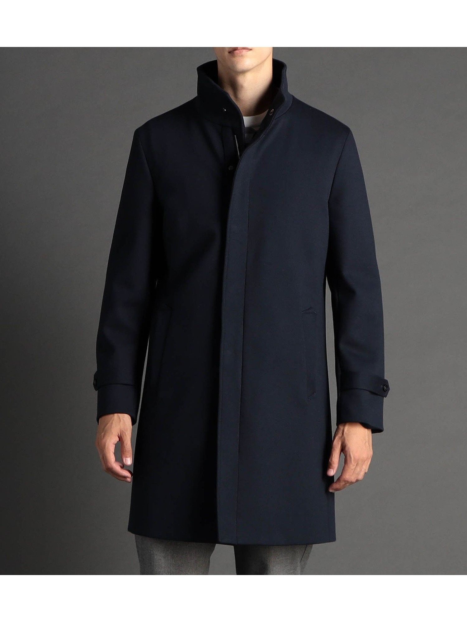 【ニコル/NICOLE / MEN】のダウンファブリック スタンドカラーコート インテリア・キッズ・メンズ・レディースファッション・服の通販 founy(ファニー) ファッション Fashion メンズファッション Fashion for Men クラシカル Classical, Vintage-Inspired 軽量 Lightweight, Ultra Light スタイリッシュ Stylish, Fashionable スタンド Stand Collar, Upright Stand ストレッチ Stretch, Stretchy Fabric スマート Smart, Elegant ダウン Down, Puffer チェック Check, Plaid, Tartan フロント Front, Front Design プリント Print, Printed Pattern ポケット Pocket, Pocket Detail リアル Real, Realistic レギュラー Regular, Standard Fit ワイヤー Wire, Wired Bra 67ネイビー|ID: prp329100004765789 ipo3291000000034503954