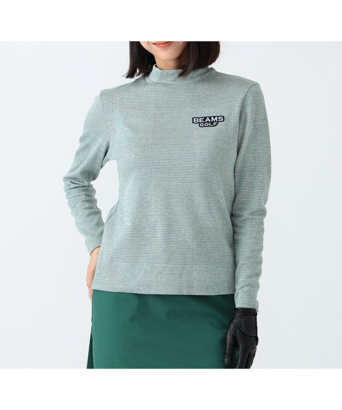 【ビームス ウイメン/BEAMS】のPURPLE LABEL / グレンチェック モックネックシャツ インテリア・キッズ・メンズ・レディースファッション・服の通販 founy(ファニー) https://founy.com/ ファッション Fashion レディースファッション Fashion for Women トップス・カットソー Cut & Sew Tops シャツ・ブラウス・オフィスカジュアル Elegant Blouses & Button-Ups おすすめ Recommended / Our Picks カッティング Cutting Detail クラシック Classic, Timeless Style ゴルフ Golf ストレッチ Stretch, Stretchy Fabric チェック Check, Plaid, Tartan ベスト Vest, Waistcoat エレガント 上品 Elegant A/W・秋冬 Autumn/Winter 長袖 Long Sleeve, Full Sleeve |ID: prp329100004765799 ipo3291000000034504044