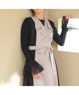 【ノエラ/Noela】のチュールスリーブニット 人気、トレンドファッション・服の通販 founy(ファニー) ファッション Fashion レディースファッション Fashion for Women トップス・カットソー Cut & Sew Tops ニット Knit Tops & Sweaters シンプル Simple, Minimal チュール Tulip, Tulip Motif ポケット Pocket, Pocket Detail |ID:prp329100004765807