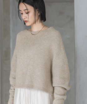 【アパートバイローリーズ/apart by lowrys】のCNラクーンコンボートネックプルオーバーニット 人気、トレンドファッション・服の通販 founy(ファニー) ファッション Fashion レディースファッション Fashion for Women トップス・カットソー Cut & Sew Tops ニット Knit Tops & Sweaters カジュアルプルオーバー・ニットトップス Pullovers & Knit Tops / Casual Pullovers シンプル Simple, Minimal ブラウジング Blouson Silhouette, Cinched Waist 冬 Winter / This Winter 定番 Standard, Basic Item |ID:prp329100004765810