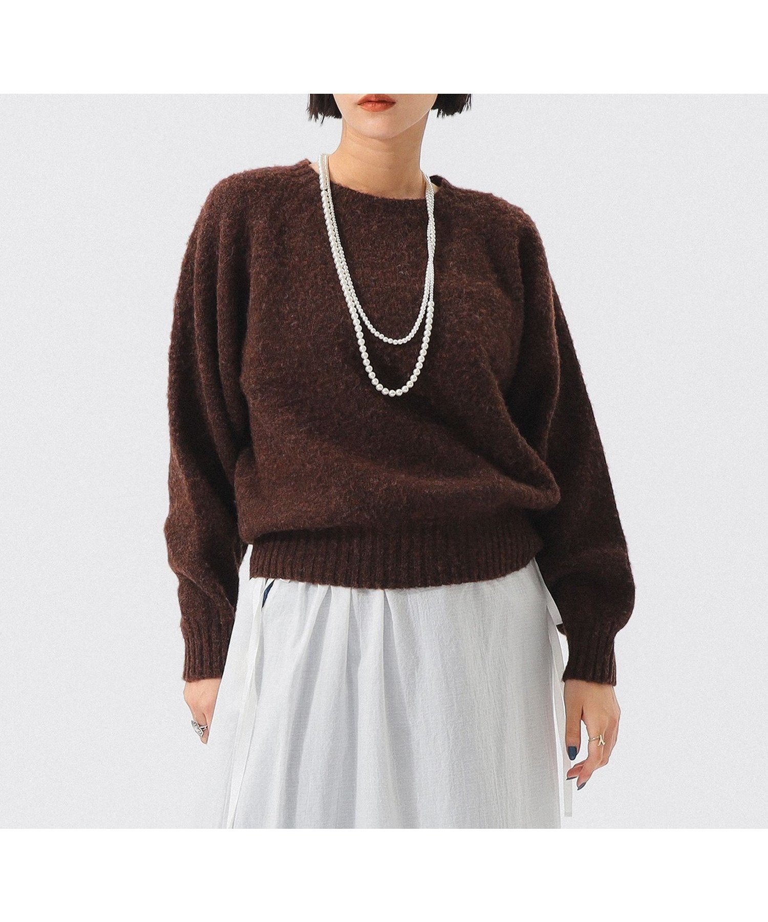 【ビームス ウイメン/BEAMS】の【別注】Nor Easterly / シェットランド シャギー クルーネック 25FW 25AW インテリア・キッズ・メンズ・レディースファッション・服の通販 founy(ファニー) ファッション Fashion レディースファッション Fashion for Women ウェーブ Wavy Pattern 軽量 Lightweight, Ultra Light シンプル Simple, Minimal スラックス Slacks, Dress Pants デニム Denim, Jeans Material フィット Fit, Slim Fit ベーシック Basic, Essential 別注 Limited Edition, Custom Order おすすめ Recommended / Our Picks 2025年 2025 2025-2026秋冬・A/W Autumn/Winter 2025–26 AW25–26 MARRON|ID: prp329100004765836 ipo3291000000034504420