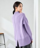 【アー ヴェー ヴェー/a.v.v】の【洗える/静電気が起きにくい】バックスリットニット パープル|ID: prp329100004765970 ipo3291000000035257282