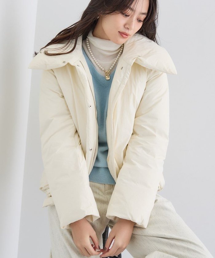 【インディヴィ/INDIVI】の【撥水/洗える/デザイン衿】ステッチレス ショートダウンコート インテリア・キッズ・メンズ・レディースファッション・服の通販 founy(ファニー) https://founy.com/ ファッション Fashion レディースファッション Fashion for Women アウター Coat / Outerwear Collection コート・ロングコート・ピーコート Long Coats, Peacoats & More ダウンジャケット・軽量ダウン Warm & Lightweight Down Jackets 洗える Machine Washable ショート Short, Short Length スマート Smart, Elegant ダウン Down, Puffer トレンド Trend, Trending Now バランス Balance, Style Balance パターン Pattern, Design Print ポケット Pocket, Pocket Detail 防寒 Cold Protection, Winter-Ready ワイド Wide, Wide Fit ワッシャー Washer, Crinkled Finish おすすめ Recommended / Our Picks |ID: prp329100004765980 ipo3291000000034506096