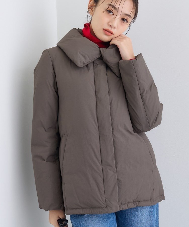 【インディヴィ/INDIVI】の【撥水/洗える/デザイン衿】ステッチレス ショートダウンコート インテリア・キッズ・メンズ・レディースファッション・服の通販 founy(ファニー) 　ファッション　Fashion　レディースファッション　Fashion for Women　アウター　Coat / Outerwear Collection　コート・ロングコート・ピーコート　Long Coats, Peacoats & More　ダウンジャケット・軽量ダウン　Warm & Lightweight Down Jackets　洗える　Machine Washable　ショート　Short, Short Length　スマート　Smart, Elegant　ダウン　Down, Puffer　トレンド　Trend, Trending Now　バランス　Balance, Style Balance　パターン　Pattern, Design Print　ポケット　Pocket, Pocket Detail　防寒　Cold Protection, Winter-Ready　ワイド　Wide, Wide Fit　ワッシャー　Washer, Crinkled Finish　おすすめ　Recommended / Our Picks　ブラウン|ID: prp329100004765980 ipo3291000000034506099